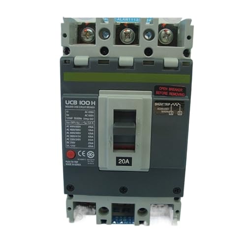 UOUOBEAR Marine Circuit Breakers Plug-in UCB100H 3P 20A for Marine Electrical Applications von UOUOBEAR