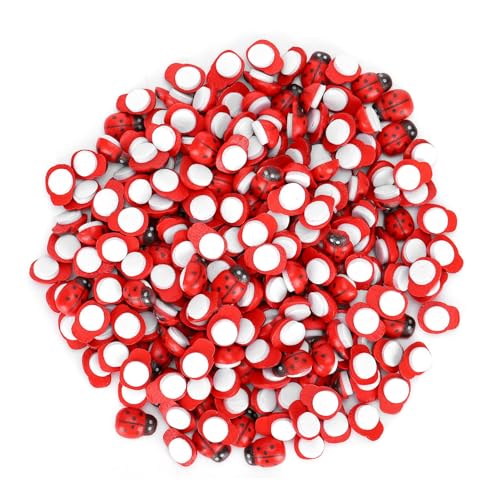 UPALDHOU 300pcs Winzige Hölzerne Marienkäfer Simulation Mikrolandschaft Handwerk DIY Dekoration für Scrapbooking -Vorräte UPALDHOU 300pcs Winzige Hölzerne Marienkäfer Simulation Mikrolandschaft Handwerk DIY Dekoration für Scrapbooking -Vorräte von UPALDHOU