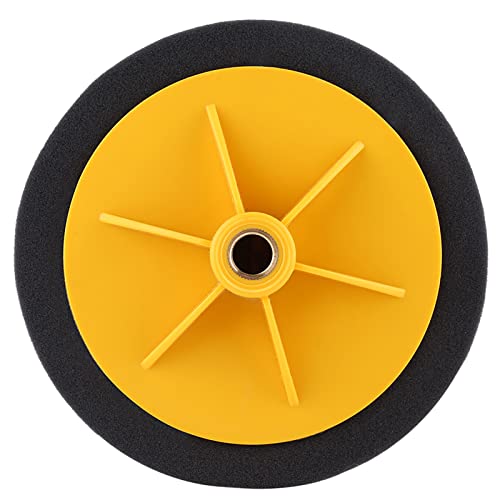 UPALDHOU 6 -Zoll -Polierschwamm Pad 15 Cm Buffing Pad Wachskissen für Autospolierer mit Schraubenloch M14 Waschbar Wiederverwendbares Schwarzer Gelber Wein Rot (BLACK) von UPALDHOU