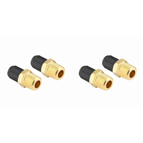 UPALDHOU Füllventiltanks, 4 Stück 1/8 Zoll Messing-Luftkompressortank-Füllventil, Geeignet für Luftkompressorventilteile, Ersatz durch Dichtungen UPALDHOU Füllventiltanks, 4 Stück 1/8 Zoll Messing-Luftkompressortank-Füllventil, Geeignet für Luftkompressorventilteile, Ersatz durch Dichtungen von UPALDHOU