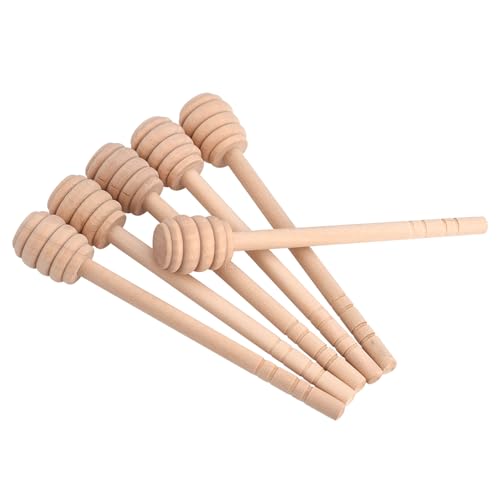 UPALDHOU Honey Dipper -Glas Abgabe Sammeln Rührende Stangenstab 50pcs Hölzerne Mini -Marmelade für den Heimgebrauch (Liuyun Slot 15 cm) von UPALDHOU