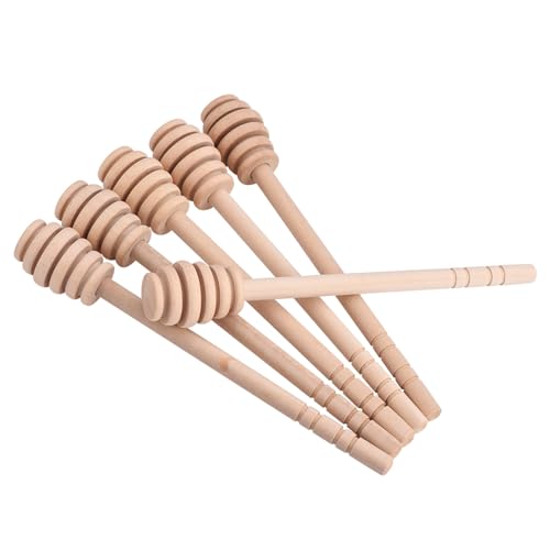 UPALDHOU Honey Dipper -Glas Abgabe Sammeln Rührende Stangenstab 50pcs Hölzerne Mini -Marmelade für den Heimgebrauch (Nehmen Sie den Honigkönig und öffnen Sie den) von UPALDHOU