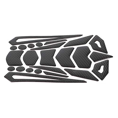 UPALDHOU Motorrad-Tank-Pad-Benzentank-Beschützer Aufkleber Schwarzes Gummi-Fischknochen-Design Zum Schutz des Kraftstofftanks mit Ultra-stickem Klebstoff Passt an Phantom von UPALDHOU