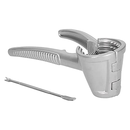UPALDHOU Robustes Walnuss -Nussknacker -Laden Laad Beladene Walnussklemme/Halteröffner für Nussliebhaber Aluminiumlegierung (SILVER) von UPALDHOU