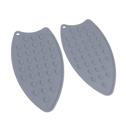 UPALDHOU Silikon Langlebige Wirkungsbeständige Hitzebeständige Eisenmatte für Bügeltafeln 2 PCS Eisen -Rastpolster Zum Schutz von Möbeln und Kleidungsstücken (GREY) von UPALDHOU