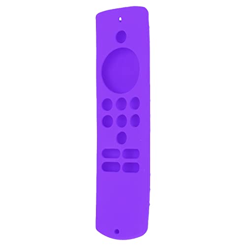 UPALDHOU Stoßdicht von Silikon Fernbedienungsschutzabdeckung mit Lanyard für Fire TV Stick Lite, Anti -Slip -Schutzhülle (Lila Set) von UPALDHOU