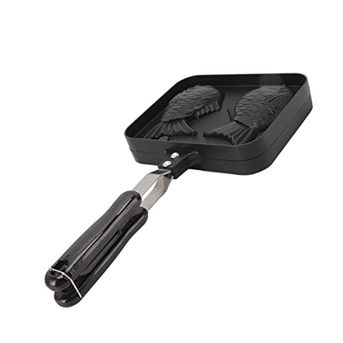 UPALDHOU Taiyaki Maker Non -Stick Doppelseitige Pfanne mit Befestigungshalterung für Waffelherstellung, Ideal für Gaskekeln von UPALDHOU