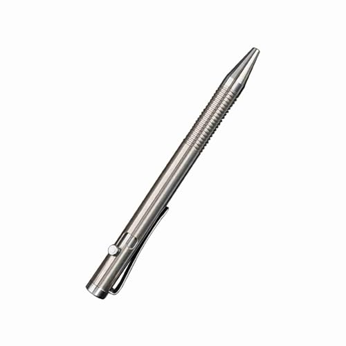 UPALDHOU Titanylow -Kugelschreiber, Super Starker Glattes Tipp Nonslip Stift Pocket Clamp/Holder, Ideal für Büro, Reisen, Wandern, Draußen (SILVER) von UPALDHOU