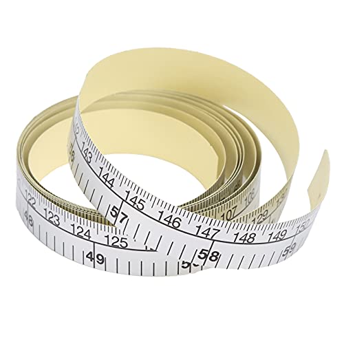 UPALDHOU Tragbares Aluminiumkleber -Messband für Klingen, Vielseitiger Kleberlineer für Nähmaschinentisch, Messband mit Zoll und Skalen, Geeignet für die Meisten Arbeitbänke Geeignet von UPALDHOU