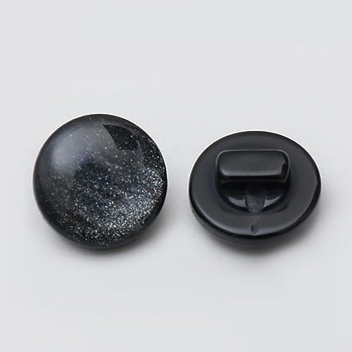 11mm Nähen Glitzer Harz Perle Knöpfe Pilz Knöpfe für Kleidung Kleid Accessoires-Schwarz-10 Stück von UPCOT