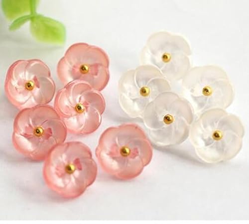 20 Stück/Losgröße: 11,5 mm (15/32 ") Blumenschaftknöpfe zum Nähen von Kinderkleidungsknopf-Kleidungsstück-Zubehör - 2 Farben mischen von UPCOT