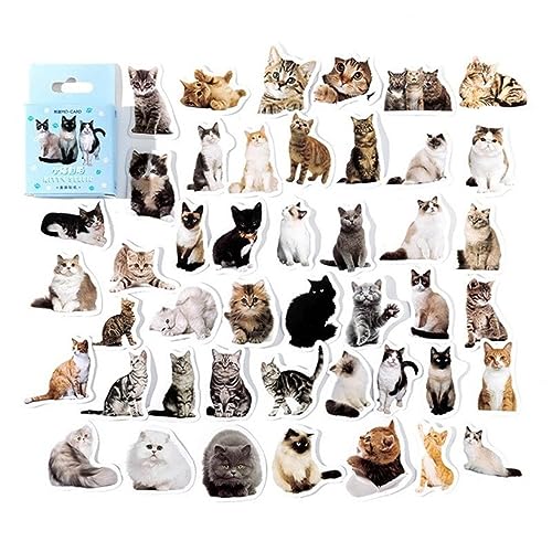 45 Stück Kleine Größe Scrapbook Aufkleber Boxed DIY Dekoration Lustige Niedliche Katzen Aufkleber Für Laptop Planer Scrapbook-Als Foto von UPCOT