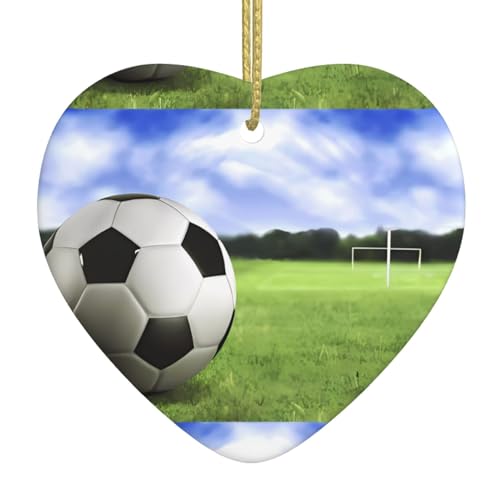 Fußball Hintergrund Keramik Herz Anhänger Mit Loch Und Gold Seil Für Weihnachten Neujahr Home Hängen Dekoration Fußball Hintergrund Keramik Herz Anhänger Mit Loch Und Gold Seil Für Weihnachten Neujahr Home Hängen Dekoration von UPIKIT