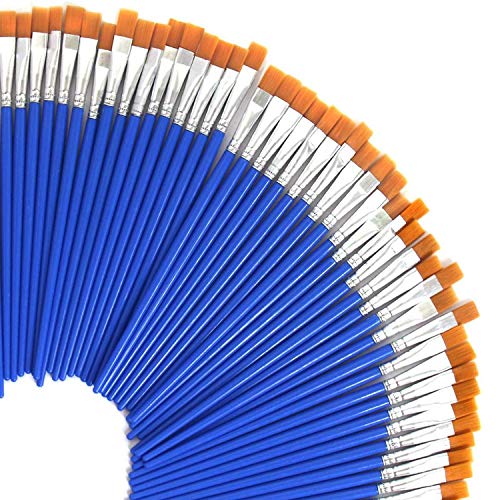 Flachpinsel-Set mit Nylonborsten, 9 mm breit, 60 Stück, kleine Pinsel für Detailmalerei, kurzer Kunststoffgriff, Acrylöl, Aquarellmalerei Kinder, Studenten, Anfänger, Jugendliche, Erwachsene, Artis Flachpinsel-Set mit Nylonborsten, 9 mm breit, 60 Stück, kleine Pinsel für Detailmalerei, kurzer Kunststoffgriff, Acrylöl, Aquarellmalerei Kinder, Studenten, Anfänger, Jugendliche, Erwachsene, Artis von UPINS