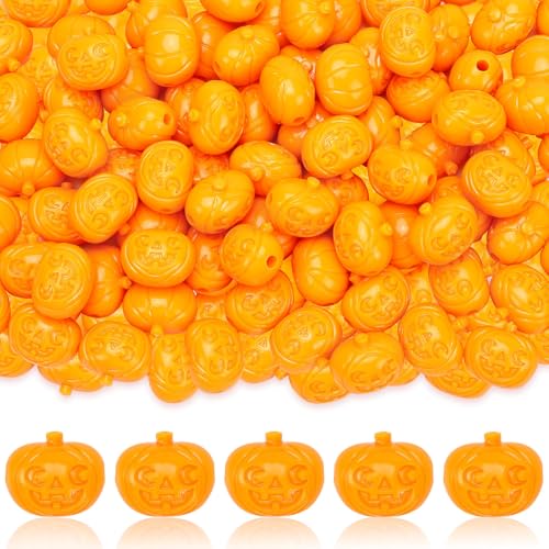 UPINS 100 Stück Halloween-Kürbisperlen, künstliche Jack-Laternenperlen für Schmuckherstellung, Herbst, Halloween, DIY-Armband, Halskette, Ohrringe, Bastelzubehör, Party-Tischdekoration UPINS 100 Stück Halloween-Kürbisperlen, künstliche Jack-Laternenperlen für Schmuckherstellung, Herbst, Halloween, DIY-Armband, Halskette, Ohrringe, Bastelzubehör, Party-Tischdekoration von UPINS