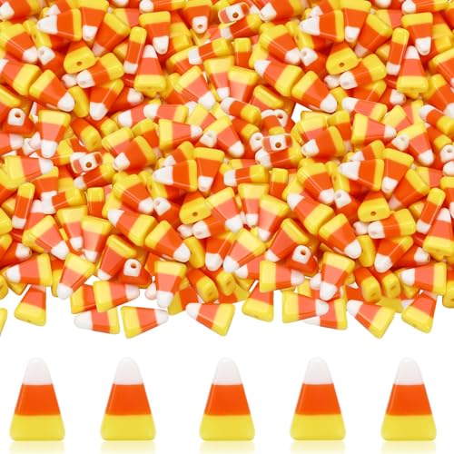 UPINS 100 Stück Süßigkeiten-Mais-Glasperlen, Halloween, Erntedankfest, DIY-Armband, Halskette, Ohrringe, Bastelzubehör UPINS 100 Stück Süßigkeiten-Mais-Glasperlen, Halloween, Erntedankfest, DIY-Armband, Halskette, Ohrringe, Bastelzubehör von UPINS