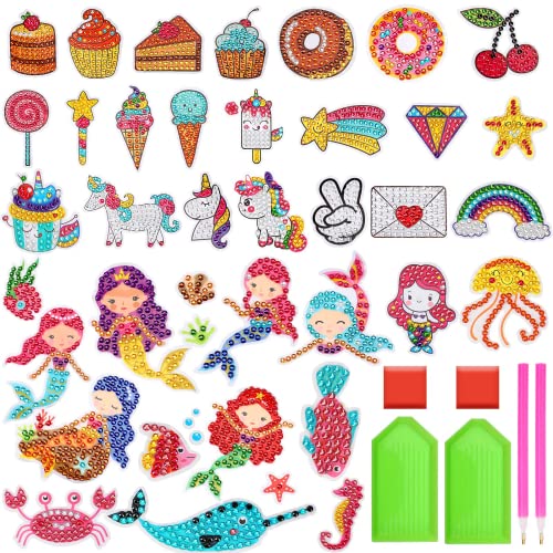 UPINS Diamond Painting Kinder, 35 Stück Diamond Painting Aufkleber 5D Diamond Painting Sticker DIY Diamant Malerei Aufkleber für Kinder von UPINS