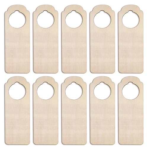 UPIQNG Türknaufhänger aus Holz, unlackiert, natürlich, geruchlos, Holz, DIY, Handwerk, Malerei, Schreiben, Schilder, blanko, doppelseitig, hängende Etiketten, Dekoration (StyleB) von UPIQNG