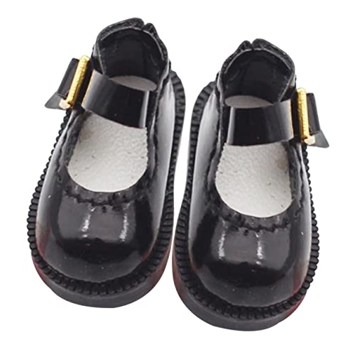 UPKOCH 1 Puppenschuhe kindergeschenke DIY Puppen Zubehör Puppen Schuhliebhaber Puppen Kleidung Miniatur-Schuhverzierungen Mini-Hausschuhe-Ornamente Black von UPKOCH
