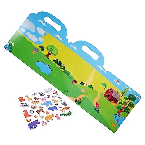 UPKOCH 1 Satz Blasenaufkleberbuch Stickerbuch zur Kindererziehung Wiederverwendbare Aufkleberbücher Aktivitätsbuch für Kleinkinder Stickerbuch für Kleinkinder DIY Sticker Book Papier von UPKOCH