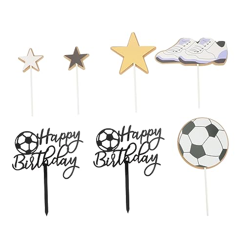 UPKOCH 1 Satz Kuchenspieße Kuchen Picks Fußball-Geburtstagsfeier Fußballkuchen-Picks Dekorationen geburtstagsdeko kindergeburtstags dekoration Kuchen Topper Kuchendekoration Black UPKOCH 1 Satz Kuchenspieße Kuchen Picks Fußball-Geburtstagsfeier Fußballkuchen-Picks Dekorationen geburtstagsdeko kindergeburtstags dekoration Kuchen Topper Kuchendekoration Black von UPKOCH