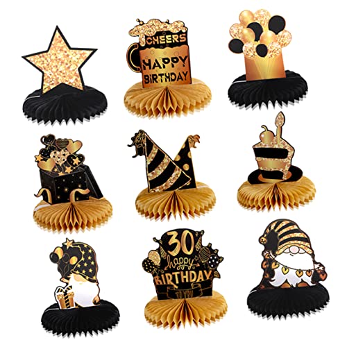UPKOCH 1 Satz Outfit Zum 30. Geburtstag Bienenwabe Männer Gold Erste Dekorationen Frauen Mittelstücke Alles Zum Geburtstag-Banner Herren Glücklich Party Black Papier UPKOCH 1 Satz Outfit Zum 30. Geburtstag Bienenwabe Männer Gold Erste Dekorationen Frauen Mittelstücke Alles Zum Geburtstag-Banner Herren Glücklich Party Black Papier von UPKOCH