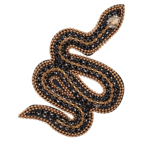 UPKOCH 1 Satz Schlangenförmiger Strass Stoffaufnäher Schlangen Paillettenaufnäher Schlangenaufnäher Reputationsaufnäher Schlangenapplikation Goldfarbene Schlangen Aufnäher Zum UPKOCH 1 Satz Schlangenförmiger Strass Stoffaufnäher Schlangen Paillettenaufnäher Schlangenaufnäher Reputationsaufnäher Schlangenapplikation Goldfarbene Schlangen Aufnäher Zum von UPKOCH