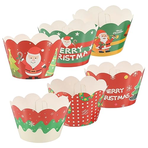 UPKOCH 1 Satz Weihnachtsdekorationsrand Kuchen Verzieren Hochzeitstorte Topper Weihnachtsparty Accessoires Weihnachtsbacken Zubehör Cupcake-wraps Für Weihnachten Party-kuchen- 6st UPKOCH 1 Satz Weihnachtsdekorationsrand Kuchen Verzieren Hochzeitstorte Topper Weihnachtsparty Accessoires Weihnachtsbacken Zubehör Cupcake-wraps Für Weihnachten Party-kuchen- 6st von UPKOCH
