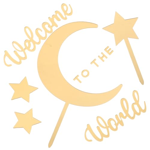 UPKOCH Er Oder Sie Dekorationen Zur Enthüllung Des Geschlechts 1 Set Mit Stern- Und Mond-kuchenaufsätzen Mit Babyparty-dekorschild Für Geburtstag UPKOCH Er Oder Sie Dekorationen Zur Enthüllung Des Geschlechts 1 Set Mit Stern- Und Mond-kuchenaufsätzen Mit Babyparty-dekorschild Für Geburtstag von UPKOCH