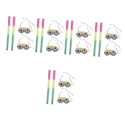 UPKOCH 10 Sätze Piñata Kinderbrille Augenklappen Für Kinder Pinata Brillenstütze Brille Für Kinder Spielzeug Für Mädchen Mehrfarbige Pinata-sticks Plüschtiere Dreidimensional Stock Papier von UPKOCH