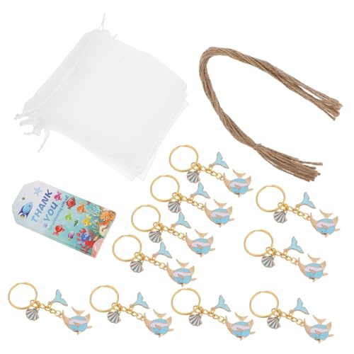 UPKOCH 10 Sätze Teiliges Meeresthema Schlüsselanhänger mit Tropischem Fisch und Muschel Stilvolle Meeresanhänger Party-giveaways für Strand Geburtstagsfeiern Vielseitig als Schlüsselring von UPKOCH