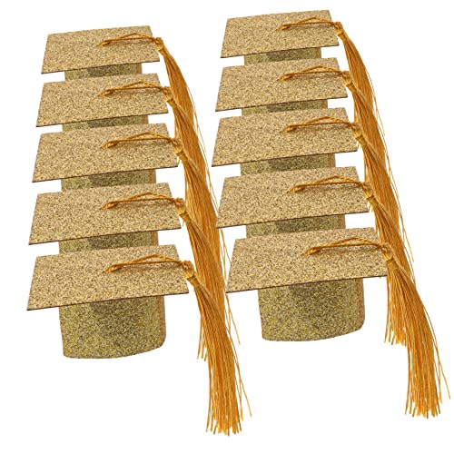 UPKOCH 10 Stück Abschlusspokal Deckel Abschlussfeier Winzige Kelchhüte Abschlusskappen Bausatz Party Abschlusszauber Kelch Stecker Tisch Teller Golden Polyester UPKOCH 10 Stück Abschlusspokal Deckel Abschlussfeier Winzige Kelchhüte Abschlusskappen Bausatz Party Abschlusszauber Kelch Stecker Tisch Teller Golden Polyester von UPKOCH