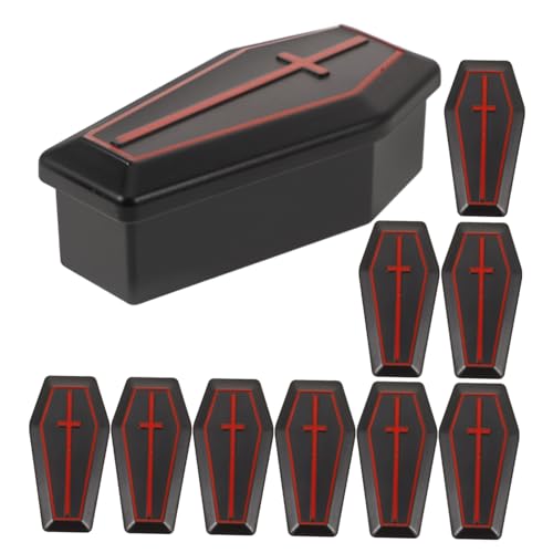 UPKOCH 10 Stück Halloween-Sarg Kreativ Halloween- Särge Geist Dekoration Miniatur-Halloween-Puppenhauszubehör Simulation Sarg gefälschtes Sargmodell Plastik Black UPKOCH 10 Stück Halloween-Sarg Kreativ Halloween- Särge Geist Dekoration Miniatur-Halloween-Puppenhauszubehör Simulation Sarg gefälschtes Sargmodell Plastik Black von UPKOCH