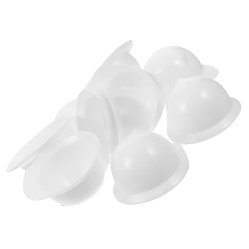 UPKOCH 10 Stück Helmmodellspielzeug Mini-Schutzhelme Mini-Puppenhelm Puppenhut Miniatur-Bauhut Helm für Minipuppe Miniatur-Schutzhelme Puppenhelme Bauarbeiterhut Mini-Bauhut Abs Weiß von UPKOCH