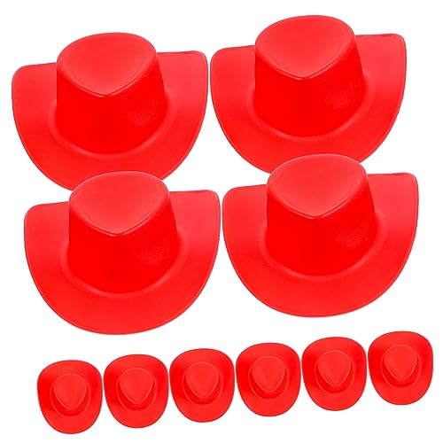 UPKOCH 10 Stück Mini Western Cowboyhut Kinderhut Partyhüte Chapeau Miniatur Puppenhüte Mini Bastelhüte Cowgirlhut Westernhüte Winziger Hut Bastelhut Miniaturhüte Puppen von UPKOCH