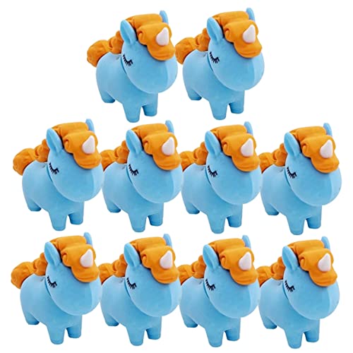 UPKOCH 10 Stück Radiergummi Cool Einhorn Spaß Mini-sportradierer Bausatz Textmarker Zappeln Kindergäuer Schreibtisch Haustiere Für Klassenzimmer 3d-radierer Mini-radierer von UPKOCH