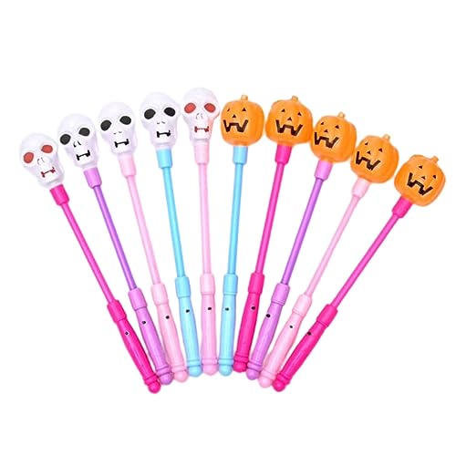 UPKOCH 10 Stück Schüttelstab the hallow halloween dekoringe spielwaren draußen festoon kürbise glühen federnd Glitzer Zauberstäbe Aufkleber leuchtstäbe LED-Licht-Shaker leuchtender Kürbis von UPKOCH