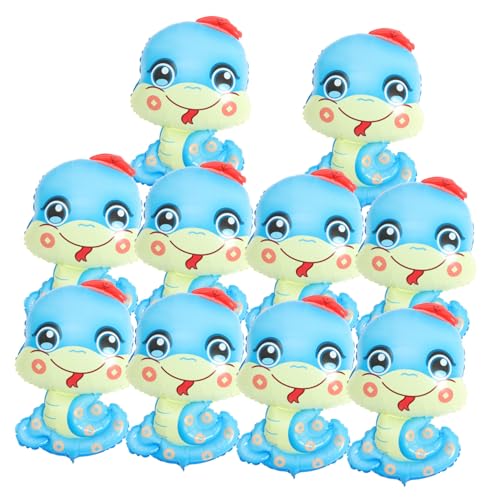 UPKOCH 10 Stück Teiliges Blaue Folienballons mit Schlangendesign Leichte Party Deko für Chinesisches Neujahrsfest Einfache Anbringung Festliche für Innen und Außenbereich von UPKOCH