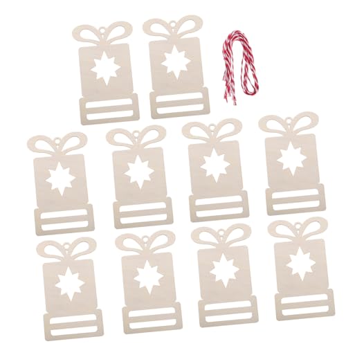 UPKOCH 10 Stück Teiliges Unbemalte Holzscheiben Weihnachtsbaumanhänger Robustem Holz mit Vorgebohrtem Bemalen und Basteln Kreative DIY Weihnachtsdeko für Zuhause Büro Party von UPKOCH