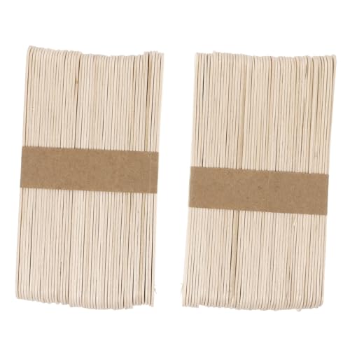UPKOCH 100 Stück Holzstäbchen für Diy Unbeschichtete Bastelstäbchen Natürliche Holzstäbchen für Eiscreme Bastelprojekte und Modellbau von UPKOCH