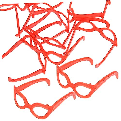 UPKOCH 100 Stück Puppenbrillen Reborn Puppenzubehör Puppen Mini Brillen Hundebrillen Für Kleine Hunde Basteln Sonnenbrillen Zum Dekorieren 1/6 Puppenzubehör Puppensonnenbrillen Rot von UPKOCH