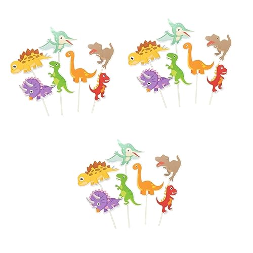 UPKOCH 105 Stk Dinosaurier-Kuchendeckel Buchstabe ein Ornament Kuchendekorationen Papierbecher Cupcake-Dekorationen Kuchen Topper Spiral- Zylinder Geburtstagsparty liefert schmücken Baby von UPKOCH