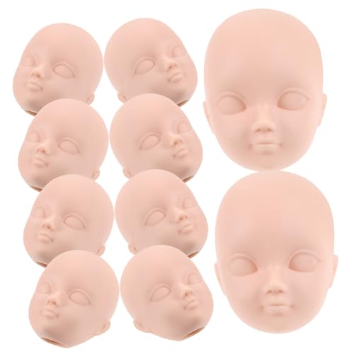 UPKOCH 10Stücke DIY Puppenköpfe für Make Up Praxis Kreative Babypuppenköpfe Stoffpuppenkopf für Bastelprojekte und Puppenhausdeko von UPKOCH