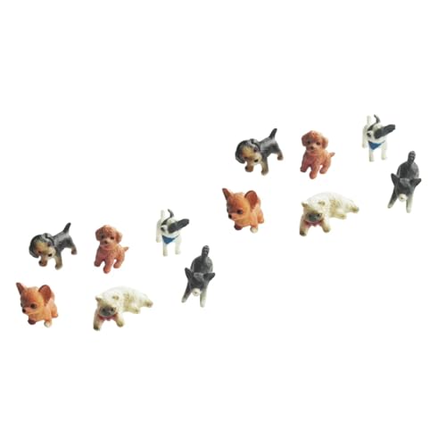UPKOCH 12 Stck. Katzen und Hundefiguren Miniaturspielzeug Deko Niedliche Tierornamente für Zuhause Büro und Partys Realistische Ausführung Geruchlos und Farbenfroh von UPKOCH