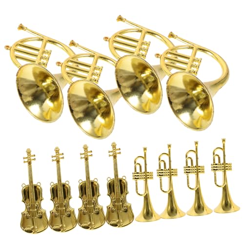UPKOCH 12 Stück Dekorationen für Musikinstrumente Anhänger für Musikinstrumente Musikschmuck Musikinstrumentenpartygunst Musical Ornament Musik-Anhänger Anhänger zum Basteln Abs Golden von UPKOCH