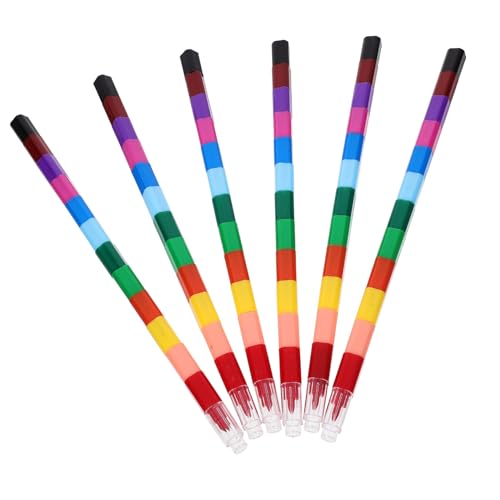 UPKOCH 12 Stück Gespleißte Buntstifte Stapelbarer Wachsstift Malstift Für Neuartiger Wachsstift Kompakter Wachsstift Tragbarer Wachsstift Für Malstift Für Abnehmbarer von UPKOCH