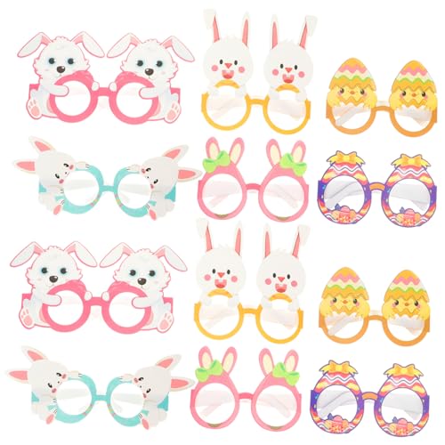 UPKOCH 12 Stück Teiliges Partybrillen aus Papier Bunte Wiederverwendbare Fotorequisiten mit Österlichen Motiven Lustige Brillen für Familien und Freunde Sichere und Kreative UPKOCH 12 Stück Teiliges Partybrillen aus Papier Bunte Wiederverwendbare Fotorequisiten mit Österlichen Motiven Lustige Brillen für Familien und Freunde Sichere und Kreative von UPKOCH