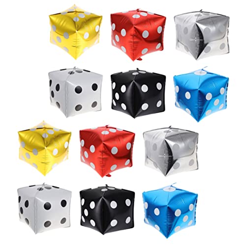 UPKOCH 12Stücke Würfelballon Quadratische Aluminiumfolie für Geburtstagsfeiern Festliche Deko und Poker Events UPKOCH 12Stücke Würfelballon Quadratische Aluminiumfolie für Geburtstagsfeiern Festliche Deko und Poker Events von UPKOCH