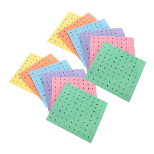 UPKOCH 12blätter Bunte Alphabet Und Zahlen Sticker Dekorative Aufkleber Für Scrapbooking Journale Und Planer Kreative Gestaltung Mit Süßen Buchstaben Und Zahlen Decals von UPKOCH