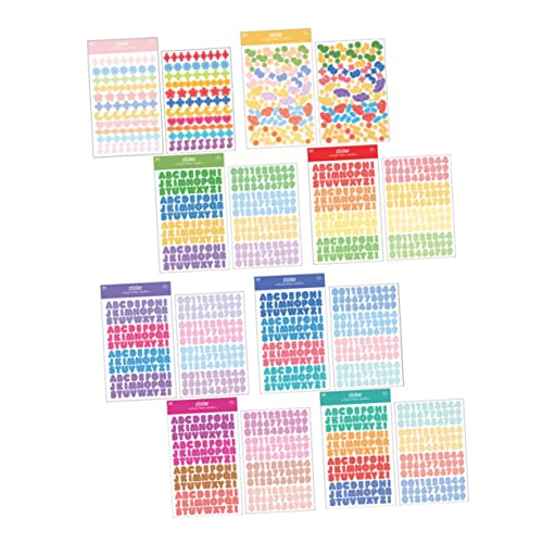 UPKOCH 16 Blatt Kleine Scrapbook Alphabet Aufkleber Selbstklebende Zahlen und Buchstaben Sticker Candy Farben Teiliges mit Süßen Mustern Vielseitig für Diy Dekoration und Basteln UPKOCH 16 Blatt Kleine Scrapbook Alphabet Aufkleber Selbstklebende Zahlen und Buchstaben Sticker Candy Farben Teiliges mit Süßen Mustern Vielseitig für Diy Dekoration und Basteln von UPKOCH